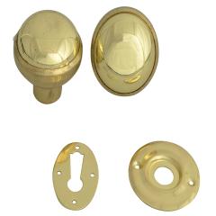 Yale P405 Rim Knob Polished Brass Finish