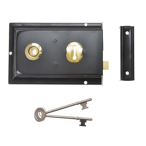 Yale P334 Rim Lock Black Finish 156x104mm Vis