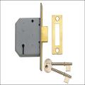 Yale Pm322 3 Lever Deadlock Smooth Brass 2.5