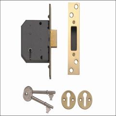 Yale Pm552 5 Lever Deadlock Smooth Brass 3